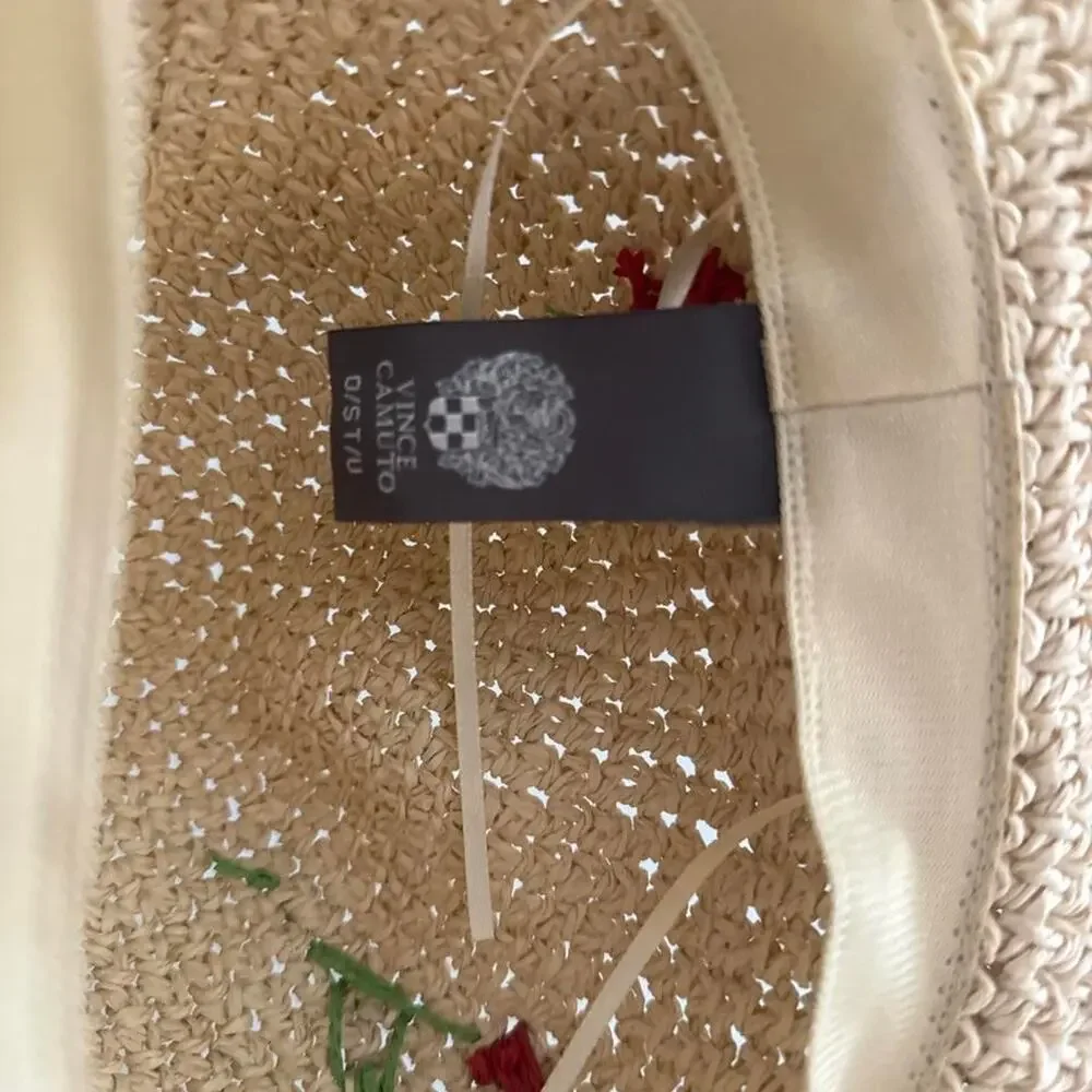 Vince camuto cream straw hat